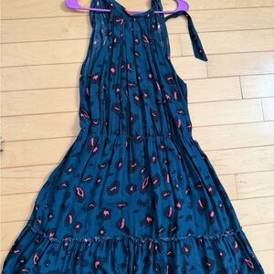 Source Unknown Blue and Pink Maxi Dress